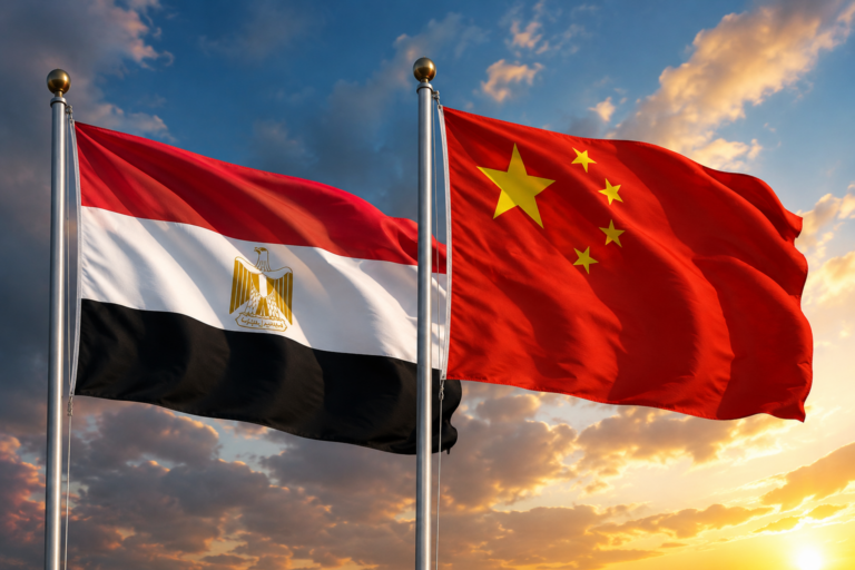 Egypt & China Flags, Egypt/China
