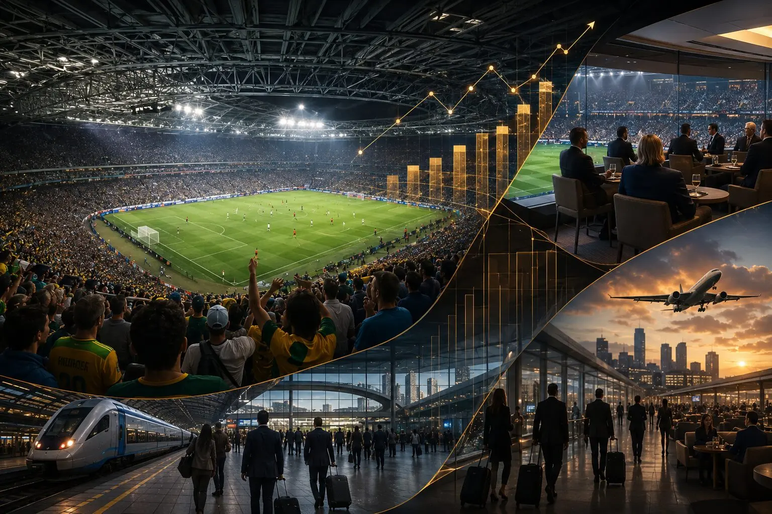 Stadium, high-speed train and airport, sports economy and infrastructure