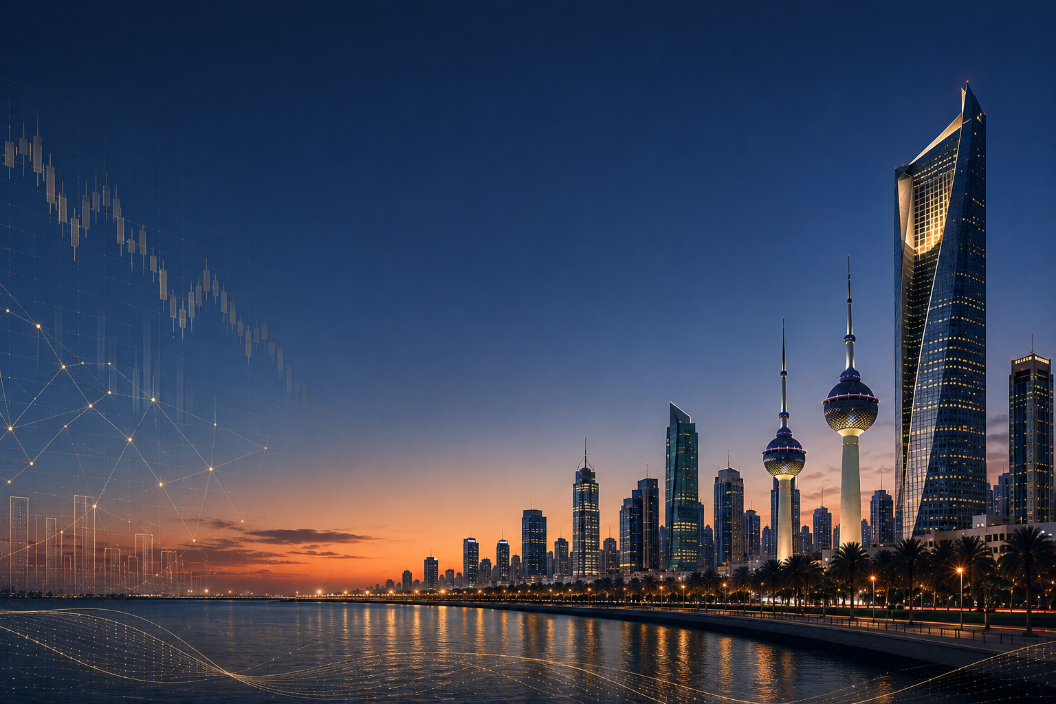 Kuwait City Skyline and Markets (cover), Kuwait