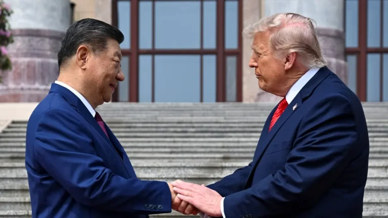 President Donald Trump and President Xi Jinping at their meeting in China