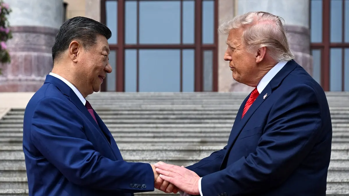 President Donald Trump and President Xi Jinping at their meeting in China