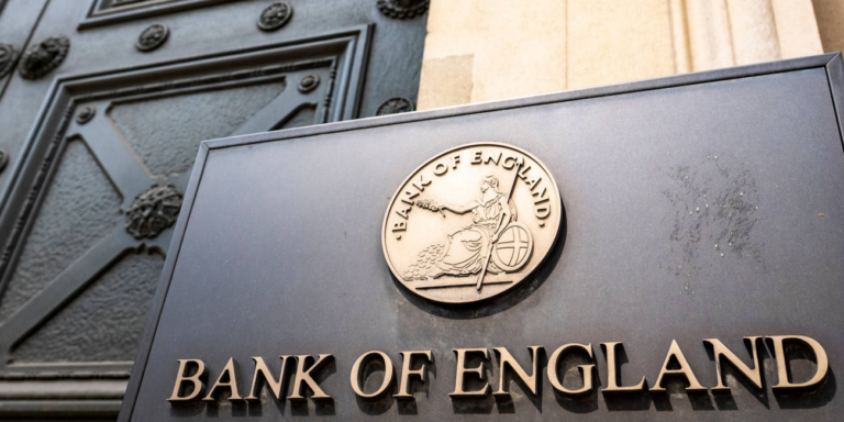 Entrance to the Bank of England, London, United Kingdom
