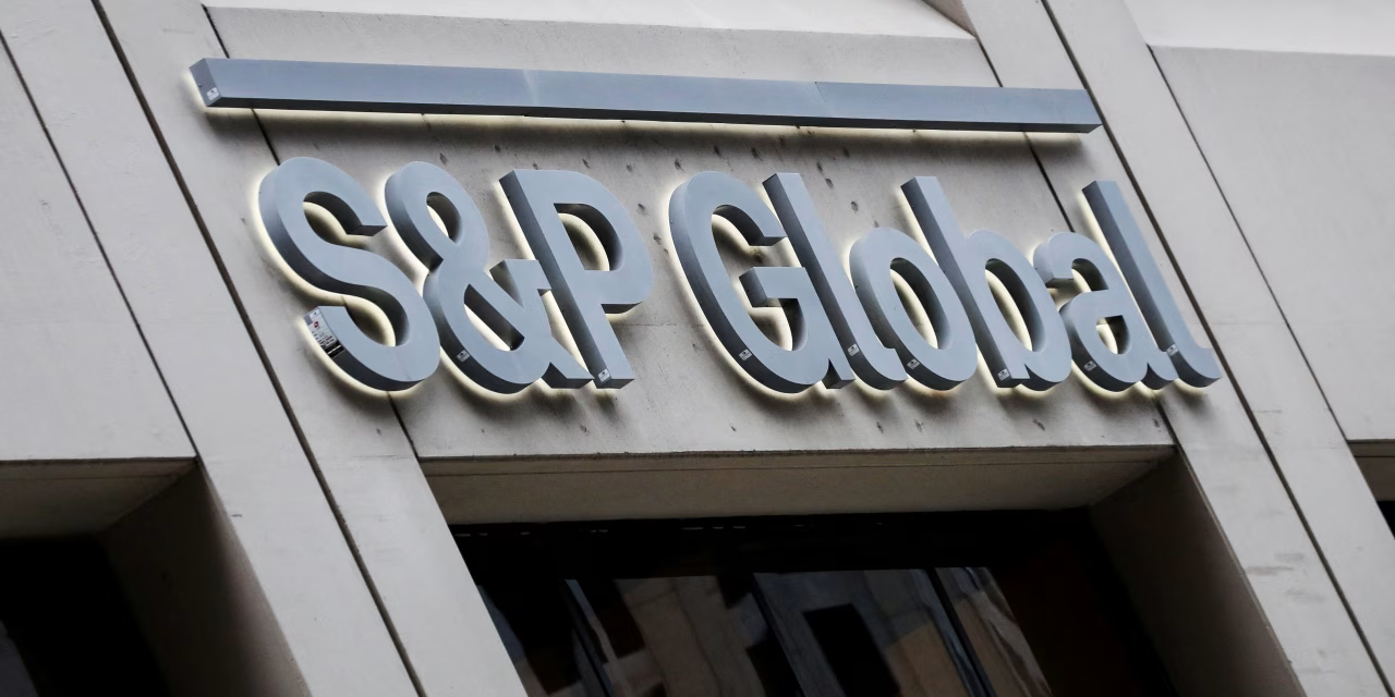 S&P Global signage at the company office, United States