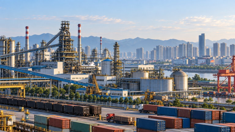 Industrial Plant, Rail Freight and Container Yard, China